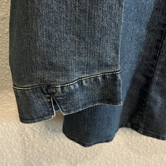 Erika Woman denim embroidered top vintage size 2X - Picture 5 of 5